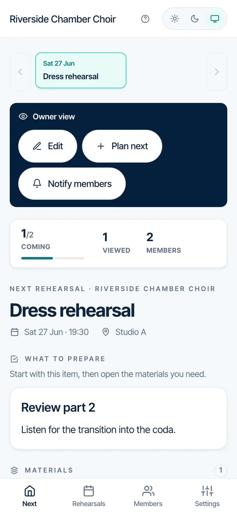 EnsembleHub on your phone